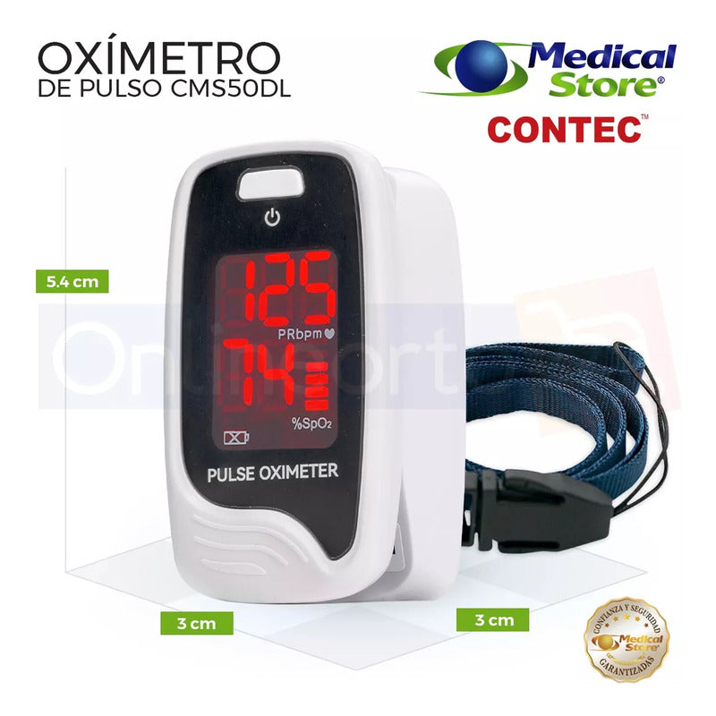 Oximetro De Pulso De Dedo Adulto Pediatrico Digital Portatil