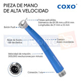 Pieza De Mano Dental Alta Velocidad Push Boton Colores