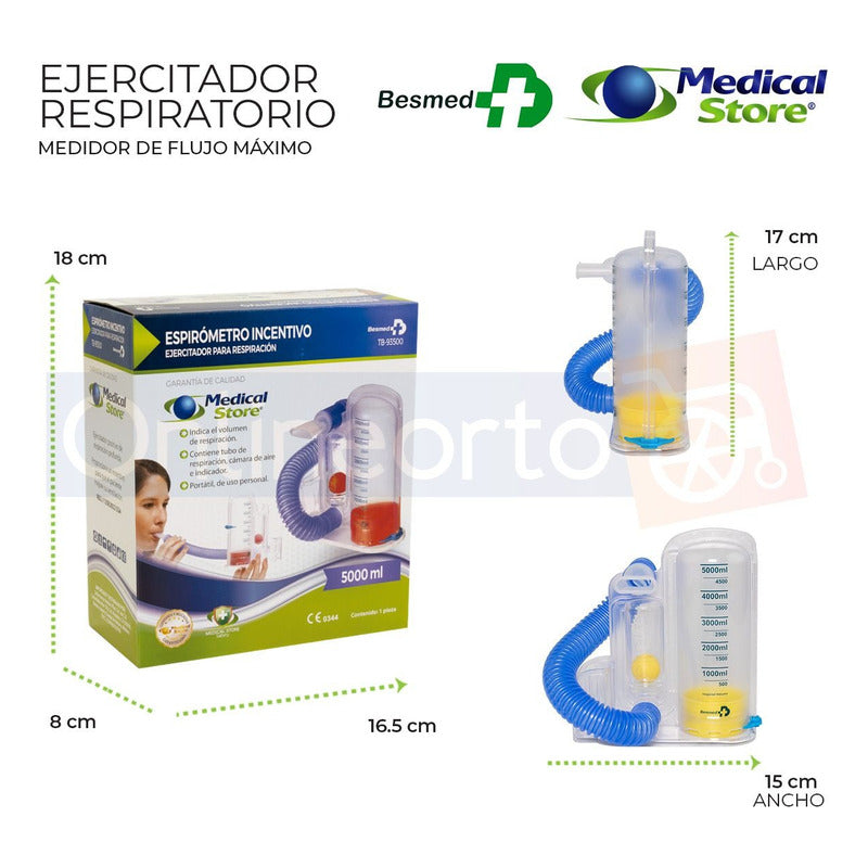 Ejercitador Pulmonar Espirometro Incentivo