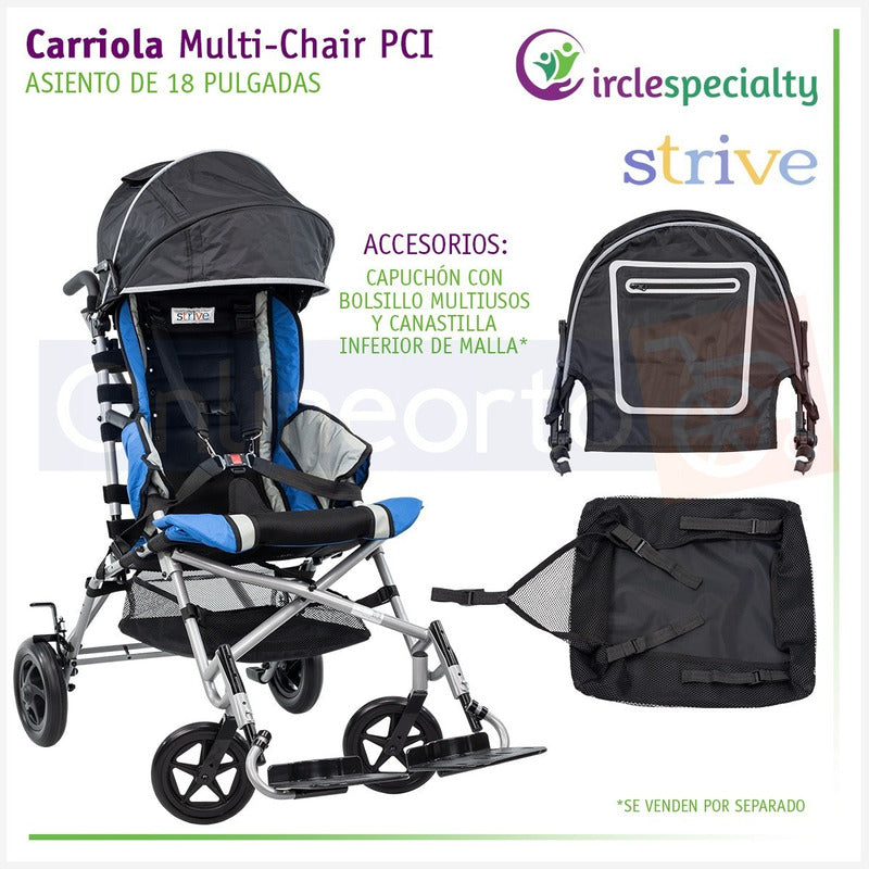 Silla De Ruedas Pediátrica Carriola Infantil Pci