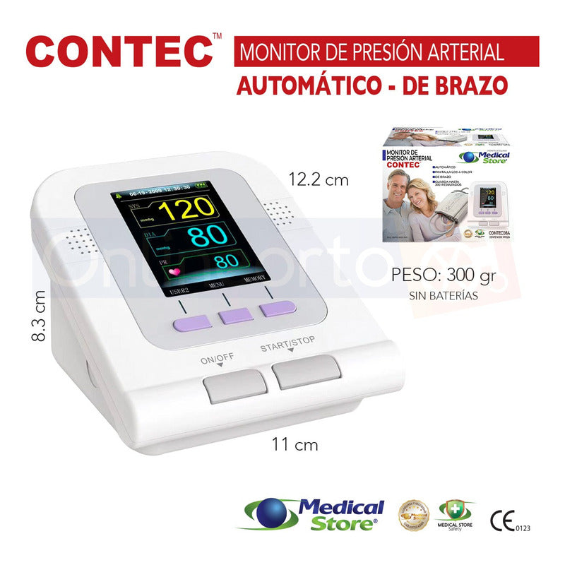 Baumanómetro  De Brazo Con Sensor Para Oximetría