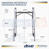 Andadera Ortopédica De Lujo Aluminio Ligera Con Ruedas Drive