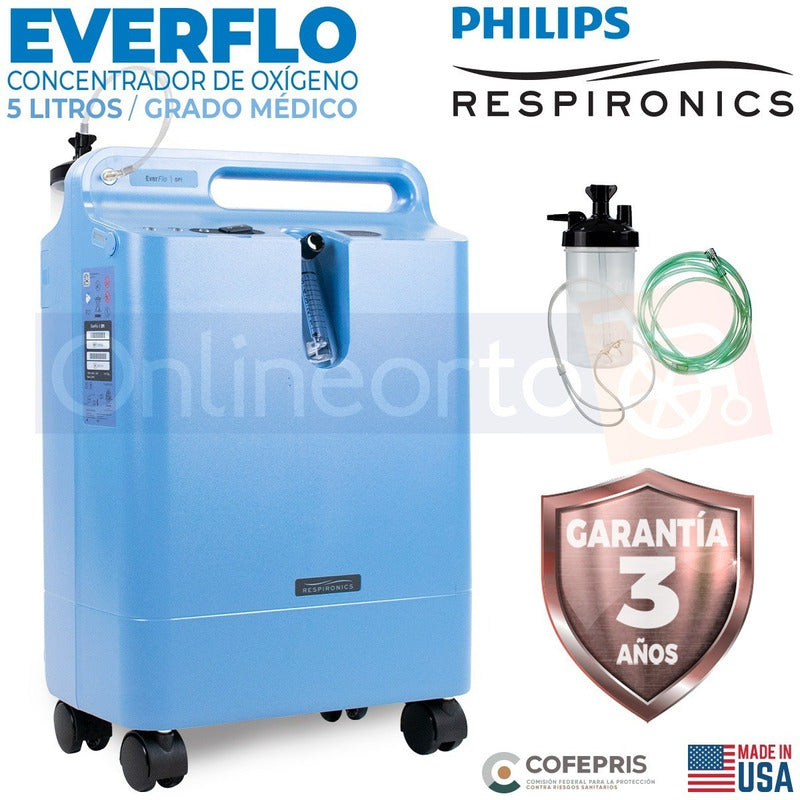 Concentrador De Oxígeno 5 Litros Everflo Philips Respironics