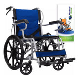 Silla De Ruedas  Traslado Plegable Ligera Compacta Con Freno