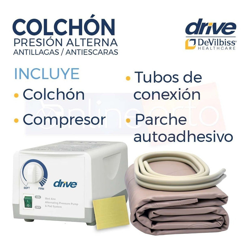 Colchon De Presión Aire Alterna Antilagas Antiescaras Drive