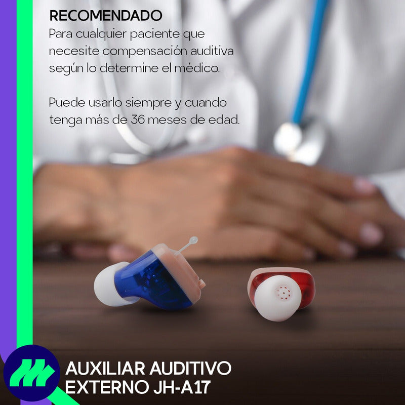 Audífonos Amplificador Recargable Auxiliar Auditivo