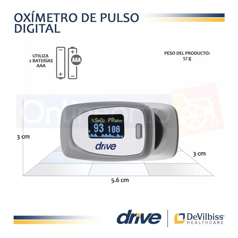 Oximetro De Pulso De Dedo Adulto Pediatrico Digital Portatil