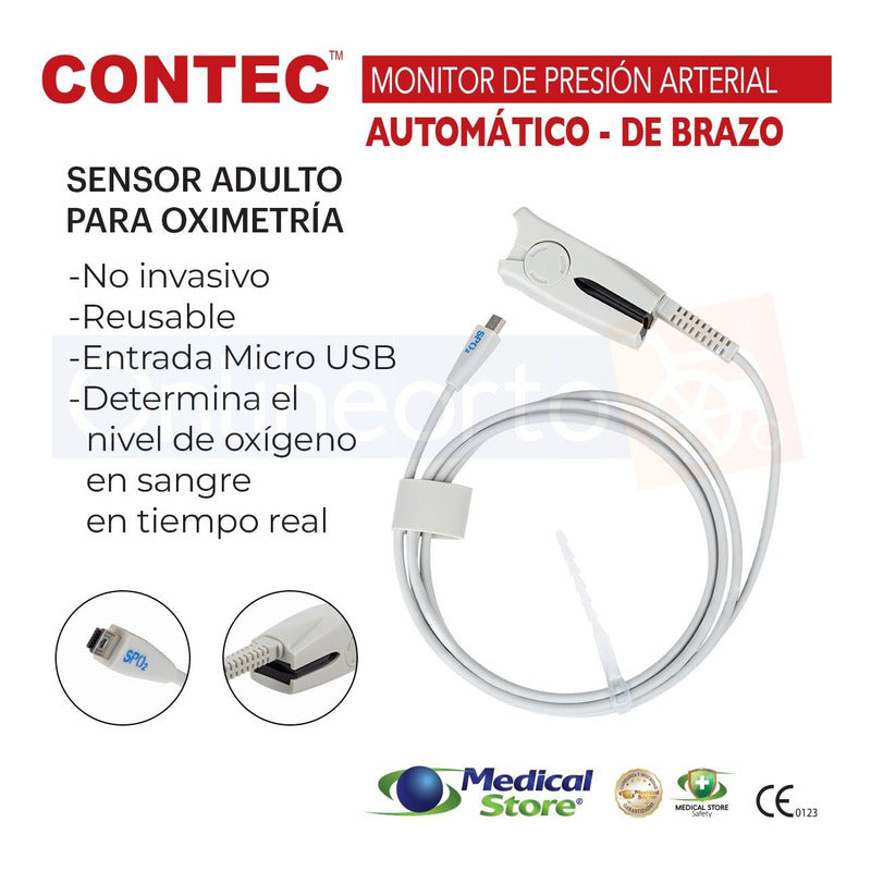 Baumanómetro Automático De Brazo Con Sensor Para Oximetría