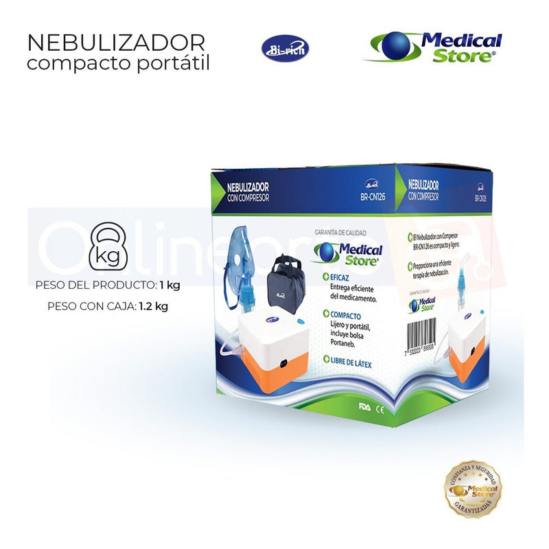 Nebulizador Super Silencioso Infantil Y Adulto Marca Bi-rich