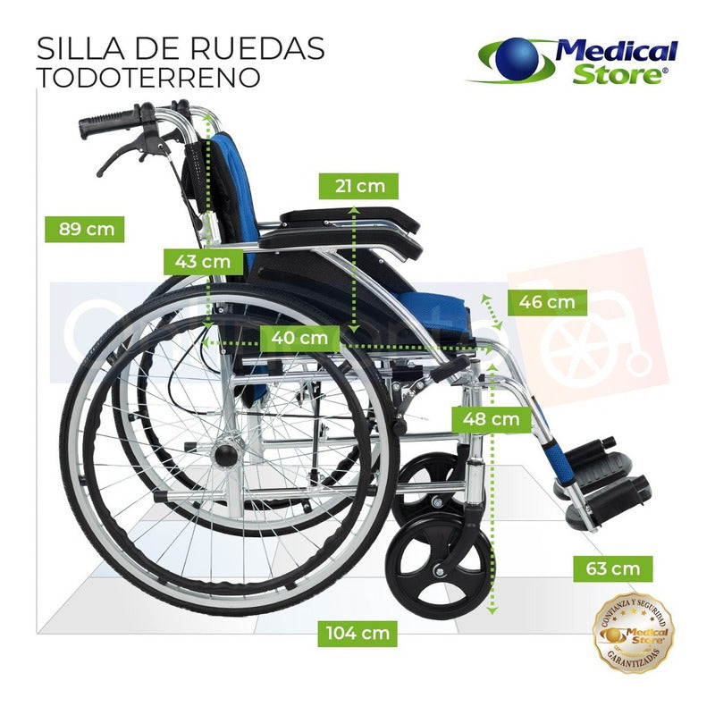 Silla De Ruedas De Super Lujo Ligera Aluminio Medical Store