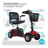 Silla De Ruedas Lujo Scooter Eléctrico 4 Ruedas