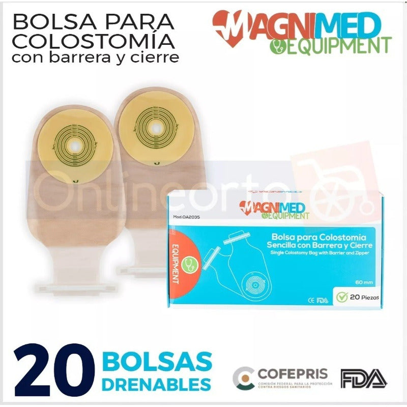 Kit 20 Bolsas Para Colostomia Osto System Adulto Drenable