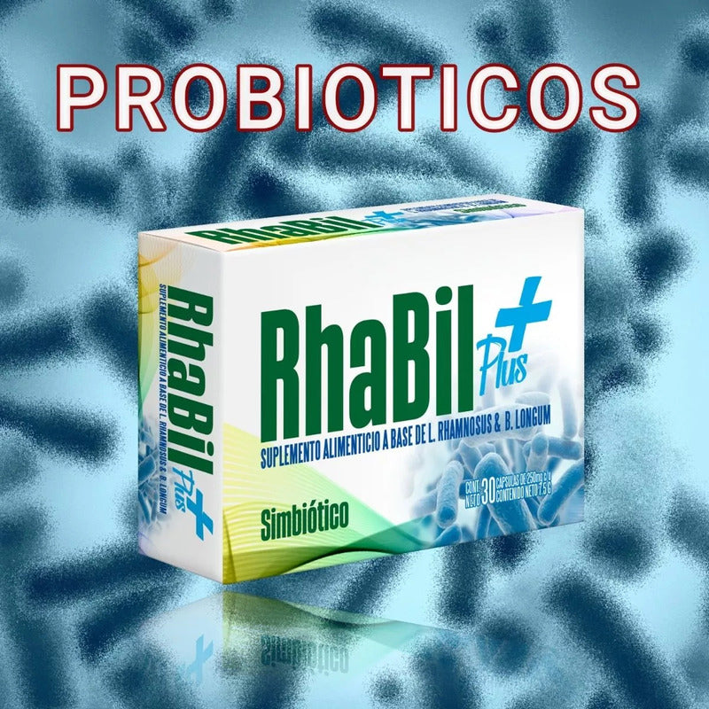 Suplemento Simbiotico Rhabil Plus 350mg 60 Capsulas Desacaf