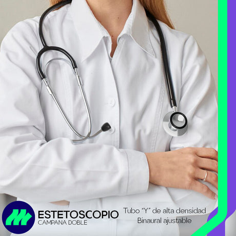 Estetoscopio Doble Campana Adulto Pediatrico De Lujo