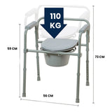 Silla Comodo 3 En 1 Wc Silla Ducha Aumento Baño Adultos Mayores Medicalstore Confrtable Plegable