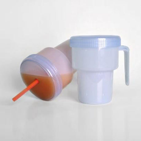 Vaso De Una Manija Con Tapa Para Usar Con Popote Marca Drive