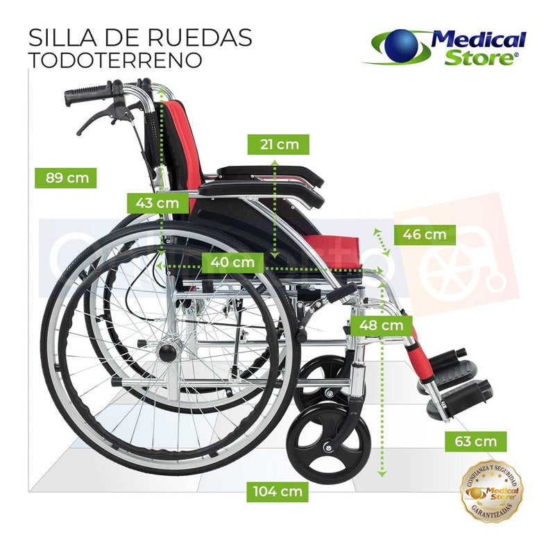 Silla De Ruedas De Super Lujo Ligera Aluminio Medical Store