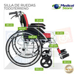 Silla De Ruedas De Super Lujo Ligera Aluminio Medical Store