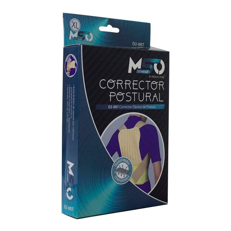 Faja Corrector De Postura Ajustable Unisex De Lujo Marca Mso