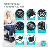 Silla De Ruedas  Scooter Eléctrica 4 Ruedas Batería De Lujo