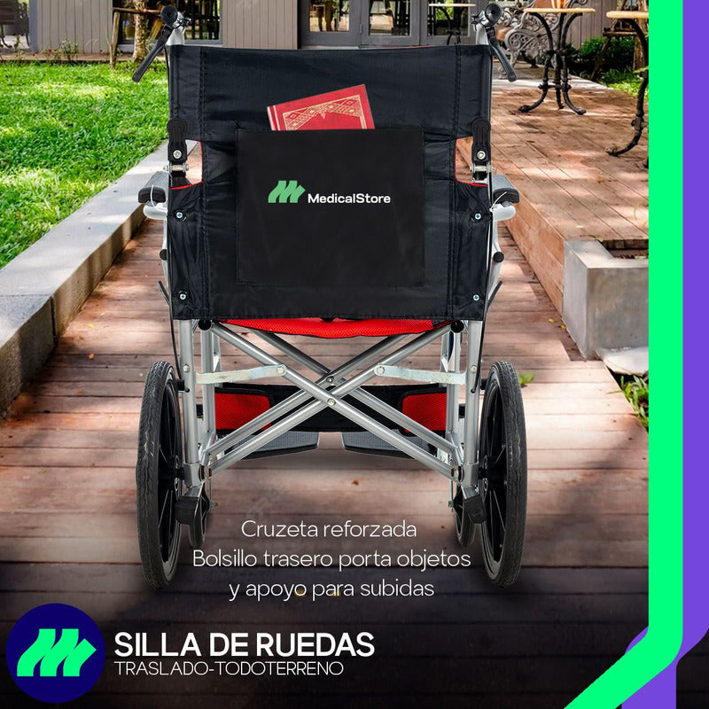 Silla De Ruedas De Lujo Plegable Compacta Todo Terreno Ms