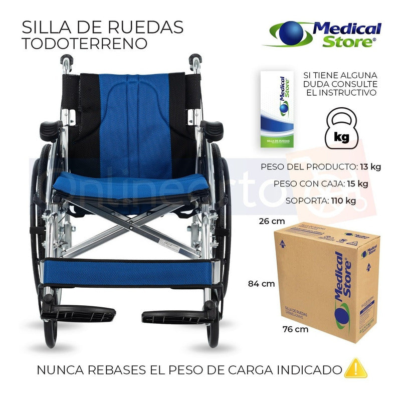 Silla De Ruedas Plegable Aluminio Descansapies Envio Gratis