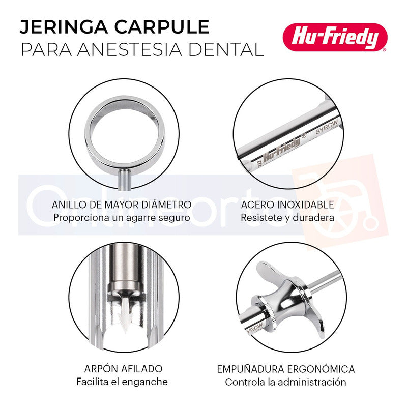 Jeringa Carpule Para Anestesia Instrumental Dental Hu-friedy