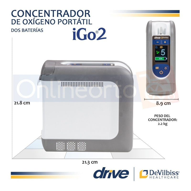 Concentrador De Oxigeno Portátil Igo2 B16   Devilbiss