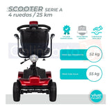 Silla De Ruedas Scooter Eléctrico 4 Ruedas Lujo