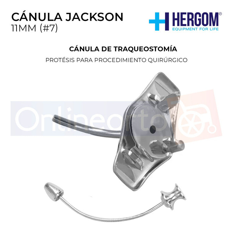 Cánula Para Traqueotomía Jackson Laminado En Plata