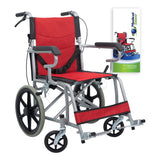 Silla De Ruedas Traslado Plegable Ligera  Freno Compacta