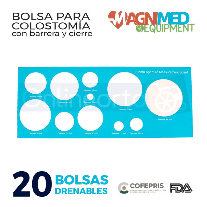 Bolsas Para Colostomia Drenable Con Barrera Y Cierre 20 Pzas