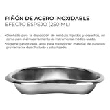 Bandeja Riñon Acero Inoxidable Medico 250 Ml Efecto Espejo