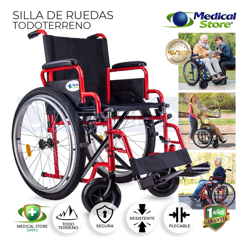 Silla De Ruedas Llantas Neumaticas De Lujo Todo Terreno