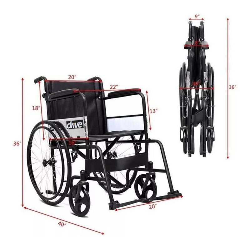 Silla De Ruedas De Lujo Plegable Compacta Todo Terreno Drive