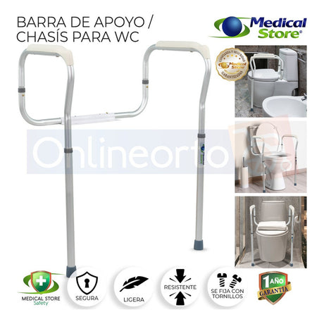 Barandales Chasis Barra Para Baño Wc Aluminio Medical Store