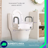 Aumento Asiento Extencion Para Wc Baño Seguro Apoya Brazos