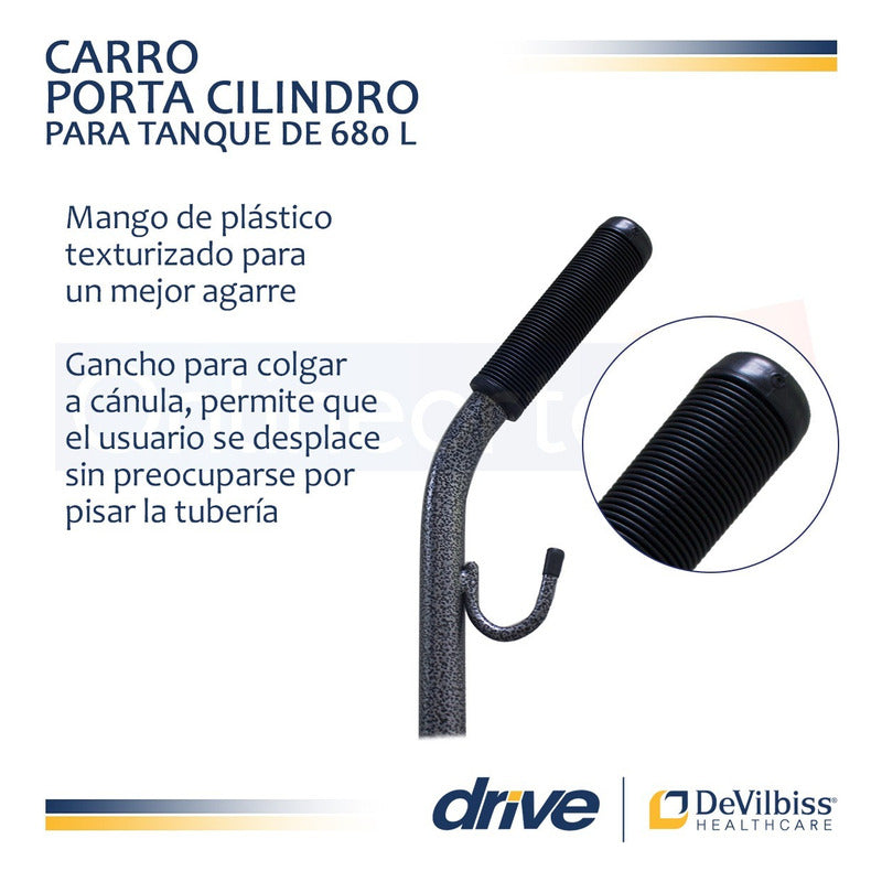 Carrito 680 Litros  Porta Cilindro Drive Medical De Oxigeno