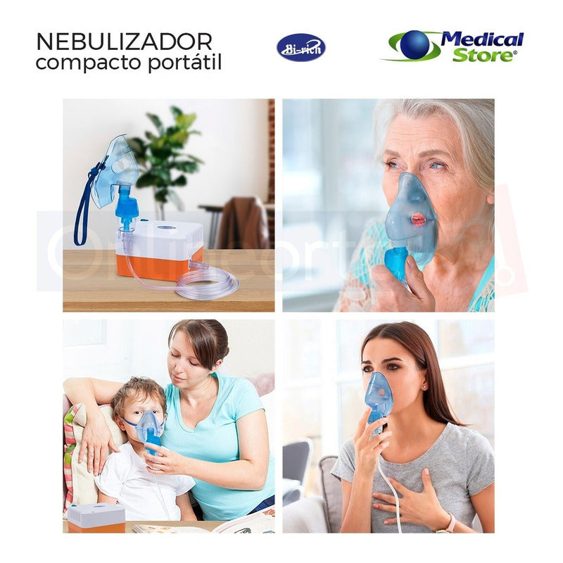 Nebulizador Silencioso Adulto Y Infantil Marca Bi-rich Cn126 Color Blanco/naranja