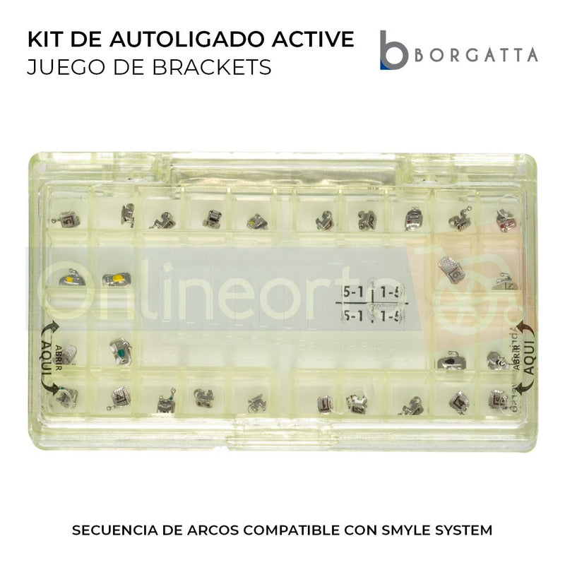 Bracket Kit Autoligado Interactivo Active .022 Arcos Tubos