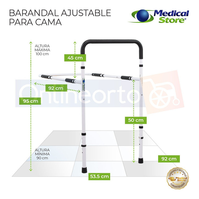 Barandal Auxiliar Para Cama Seguridad Soporte Medical Store