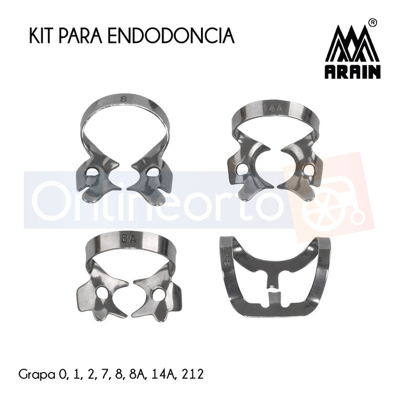 Kit Instrumental Endodoncia Con Perforadora Dique Dental