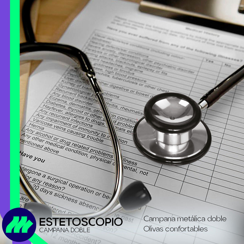 Estetoscopio Doble Campana Adulto Pediatrico De Lujo