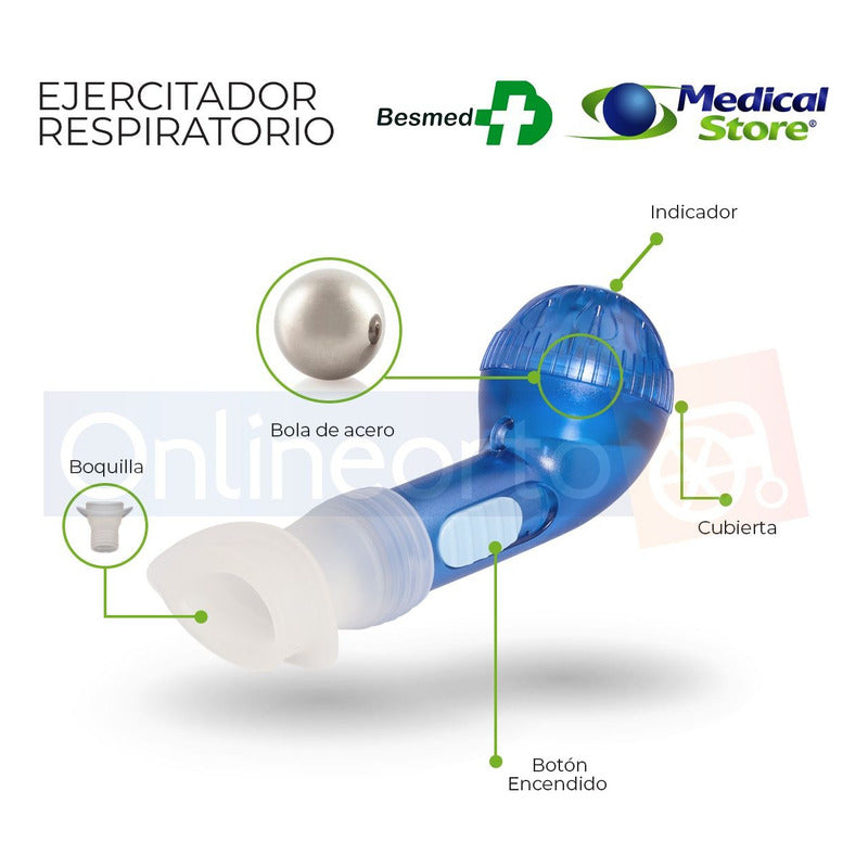 Ejercitador Pulmonar Respiratorio Entrenador Muscular