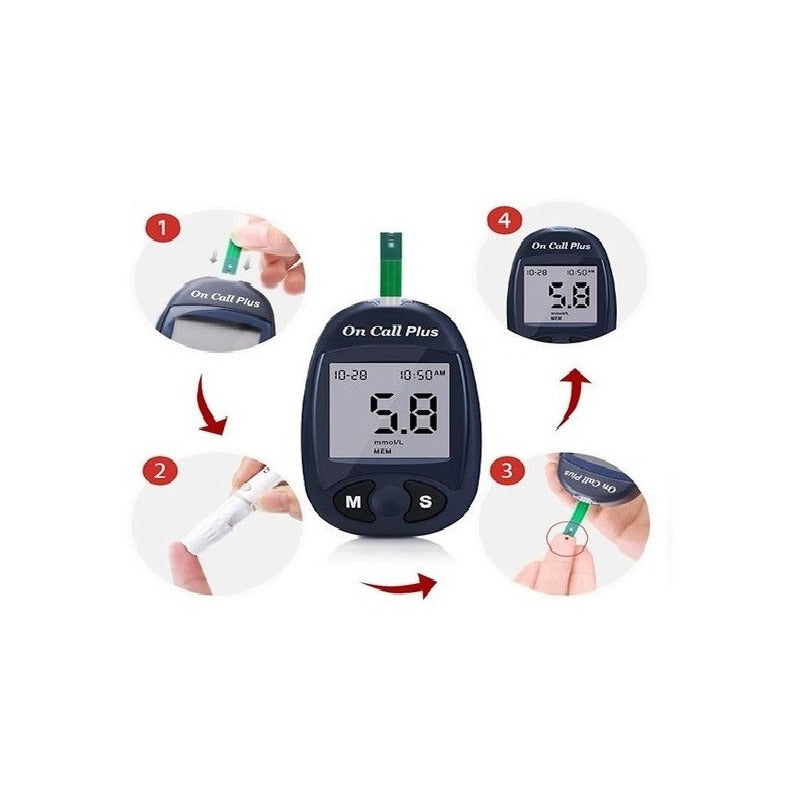 Tiras Reactivas Glucómetro On Call Plus 50 Piezas
