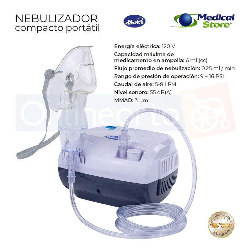 Nebulizador Super Silencioso Infantil Y Adulto Marca Bi-rich