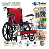 Silla De Ruedas Traslado Ligera Compacta Gris Medical Store