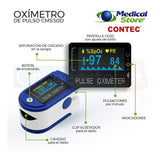 Oximetro De Pulso Adulto Pediatrico Medico De Lujo Ms Contec