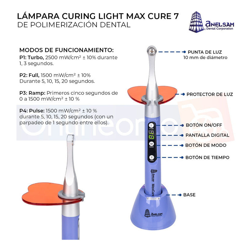 Lámpara De Fotocurado Led Para Resinas Dental Inalambrica