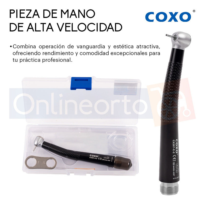 Pieza De Mano Dental Alta Velocidad Push Boton Colores